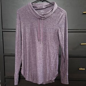 Market & Spruce Active Purple Cowl Neck Pullover Size Small